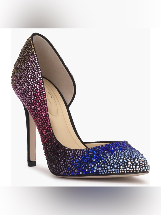 Jessica Simpson Shoes - Jessica Simpson Ombre Crystal D'Orsay Pump in Pink and Blue